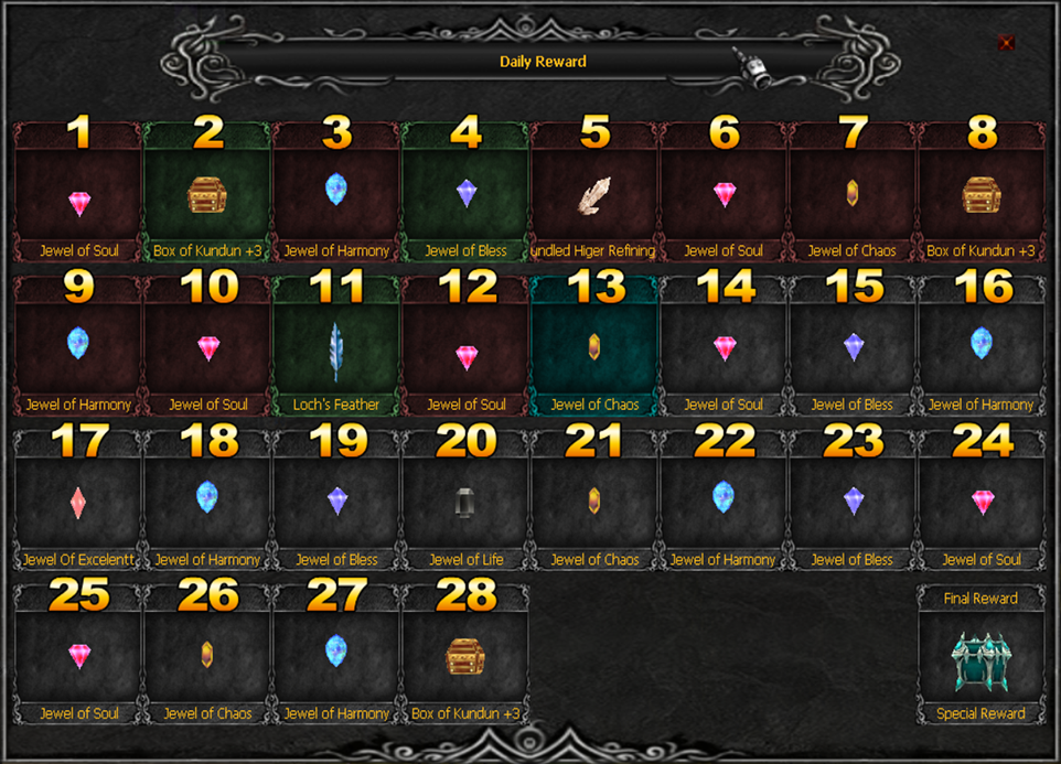 Daily Rewards GUI