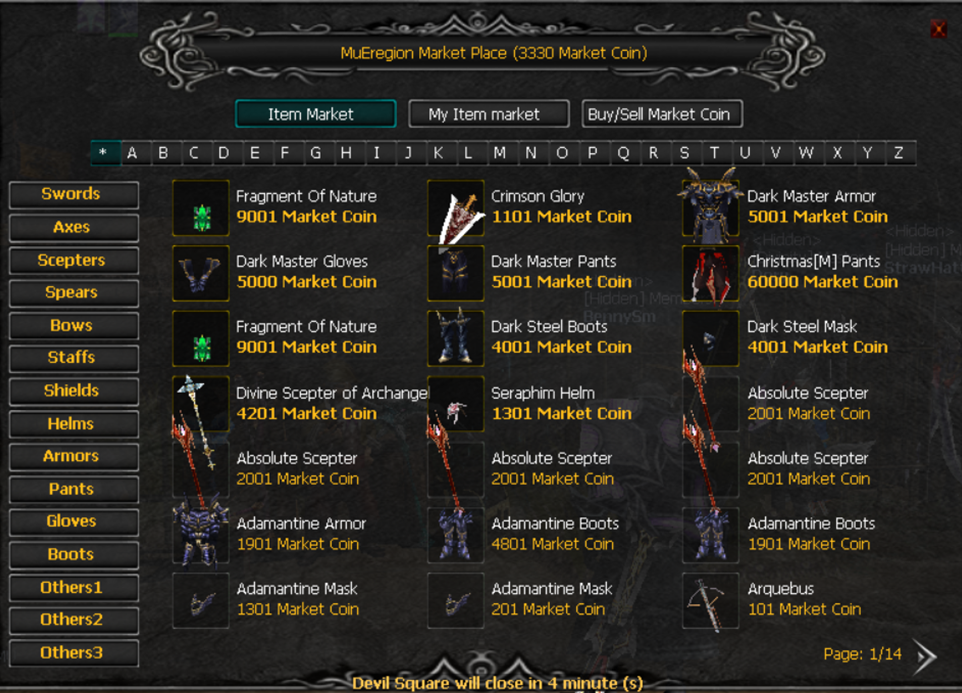 Main Menu