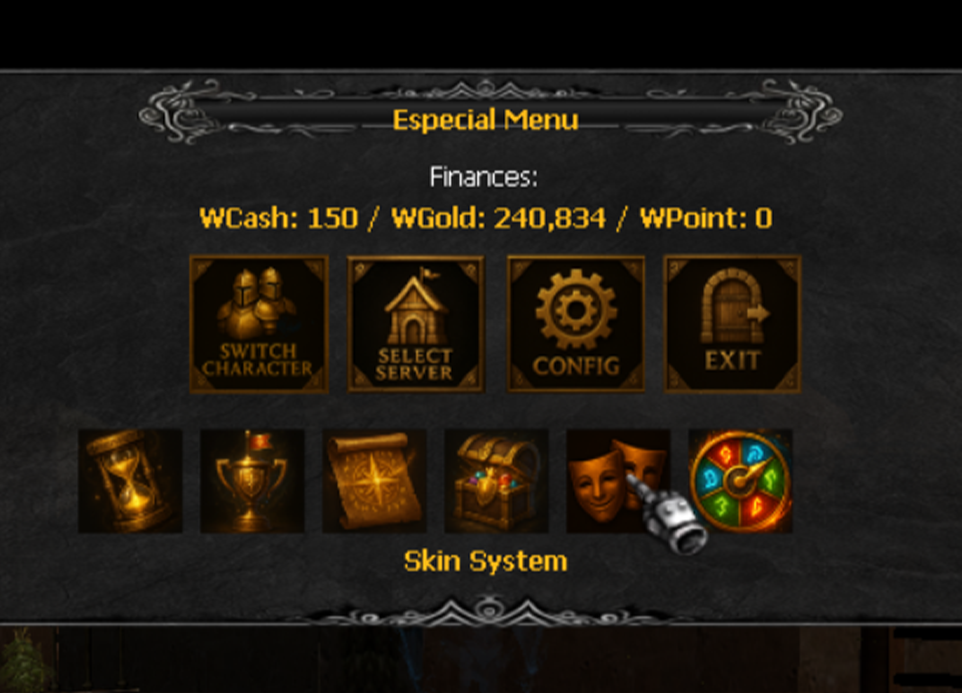 Skins in ESC Menu